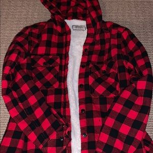 Flannel button up jacket